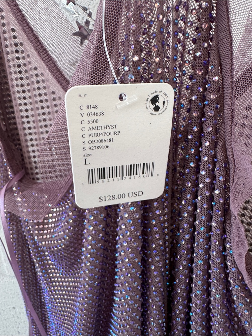 Free People Plum Sheer Mesh Rhinestone Tank - Picture 5 of 7